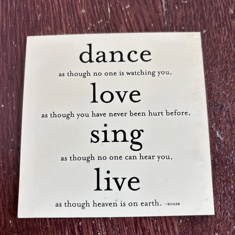 DANCE LOVE SING LIVE Quotable Magnet Light Yellow‎